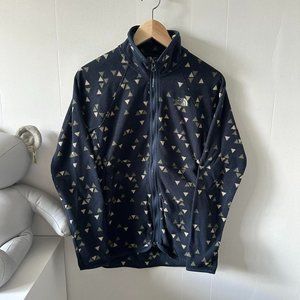The North Face navy patterned fleece jacket